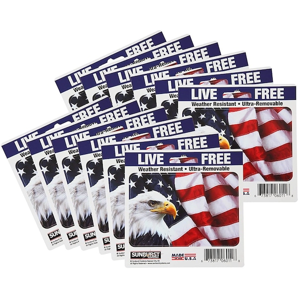 Sunburst Systems Decal Eagle Flage 3 in x 4.5 in 12-Pack PK 6211 - main